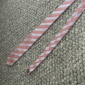 Tattersall London Pink Pinstriped Tie 100% Silk